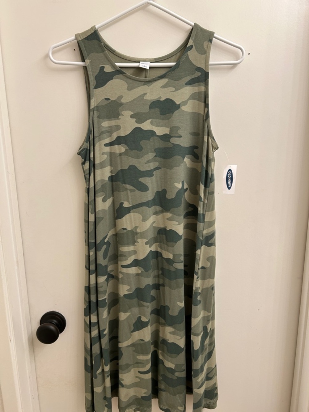 Old Navy Olive Green Camo Tank Dress
